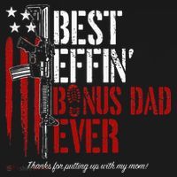 Best Effin’ Bonus Dad Ever Daddy Gun Rights American Flag Ornament thumb 1