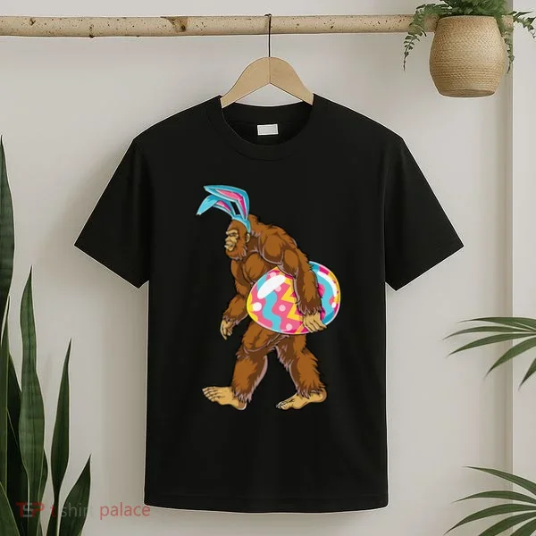 Bigfoot Easter Bunny Ears Egg Sasquatch Lover Gift T-Shirt