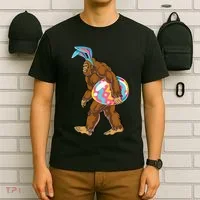 Bigfoot Easter Bunny Ears Egg Sasquatch Lover Gift T-Shirt thumb 6