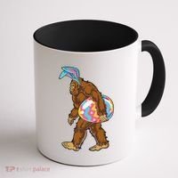 Bigfoot Easter Bunny Ears Egg Sasquatch Lover Gift Coffee Mug thumb 1