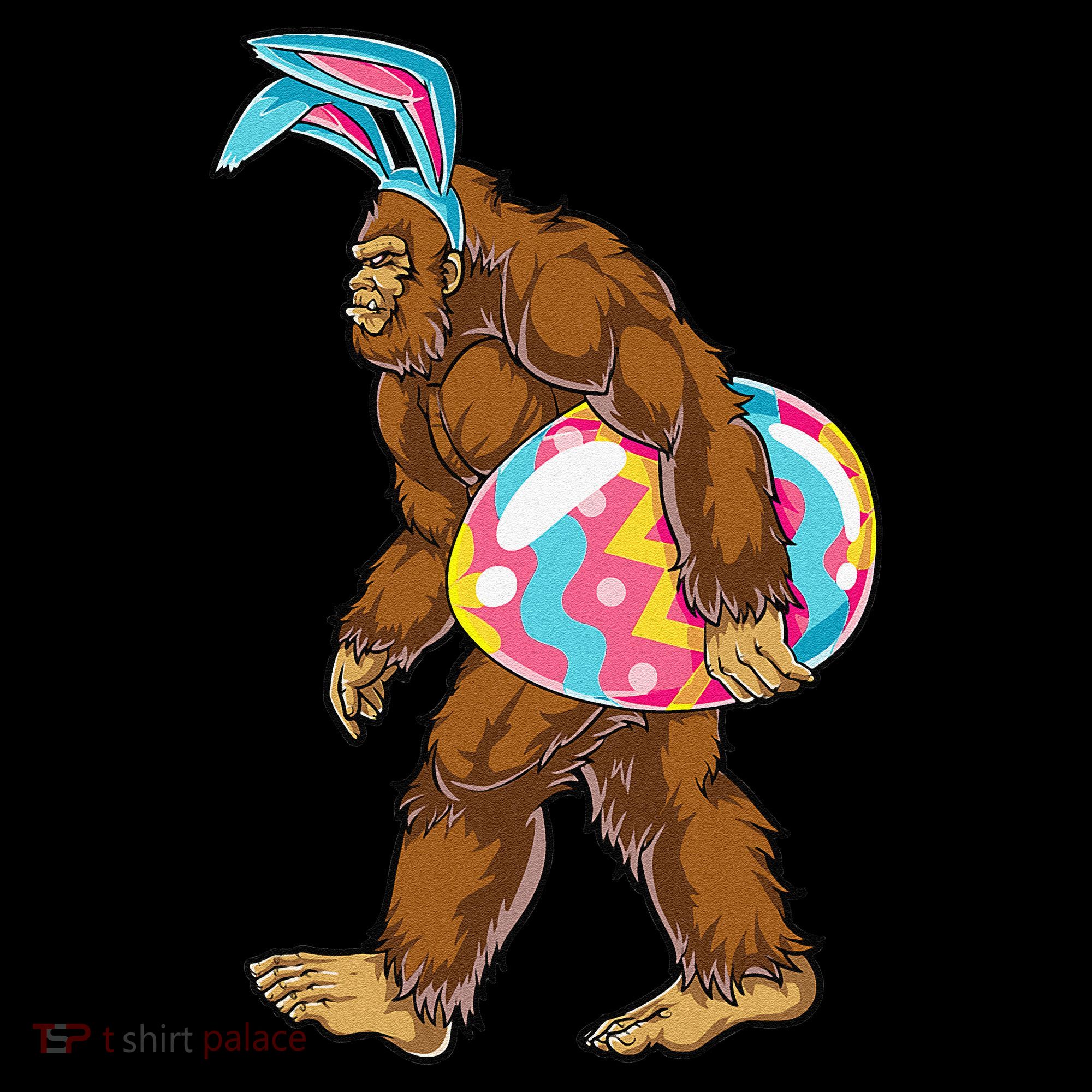 Bigfoot Easter Bunny Ears Egg Sasquatch Lover Gift Women's Hoodie