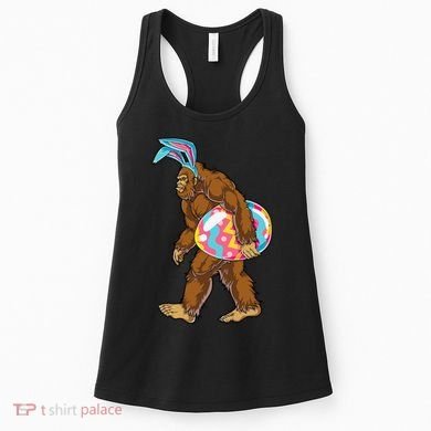 Bigfoot Easter Bunny Ears Egg Sasquatch Lover Gift Women's Tank Top