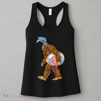 Bigfoot Easter Bunny Ears Egg Sasquatch Lover Gift Women's Tank Top thumb 3