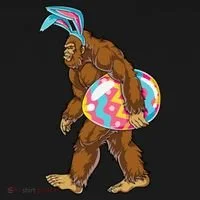 Bigfoot Easter Bunny Ears Egg Sasquatch Lover Gift Toddler Hoodie thumb 2