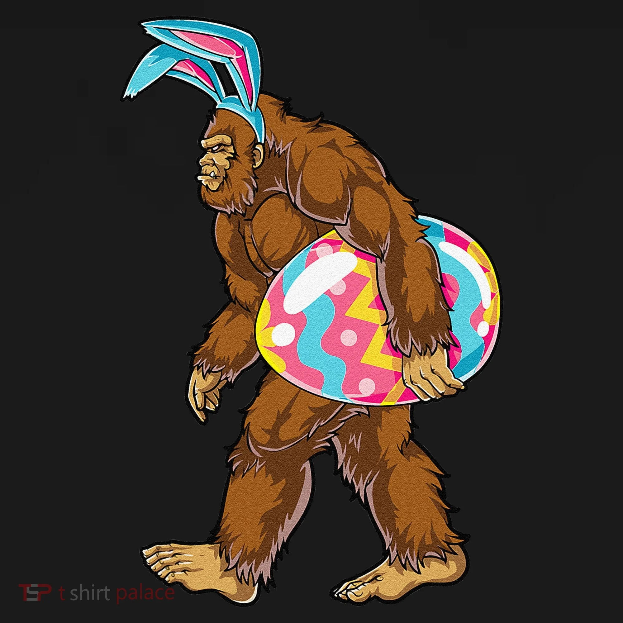 Bigfoot Easter Bunny Ears Egg Sasquatch Lover Gift Toddler Hoodie