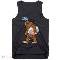 Bigfoot Easter Bunny Ears Egg Sasquatch Lover Gift Tank Top thumb 0