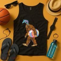Bigfoot Easter Bunny Ears Egg Sasquatch Lover Gift Tank Top thumb 4