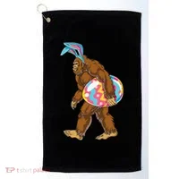 Bigfoot Easter Bunny Ears Egg Sasquatch Lover Gift Golf Towel thumb 0