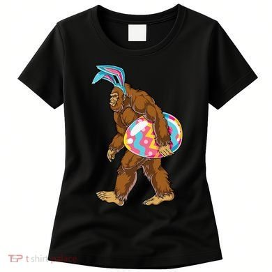 Bigfoot Easter Bunny Ears Egg Sasquatch Lover Gift Women's T-Shirt
