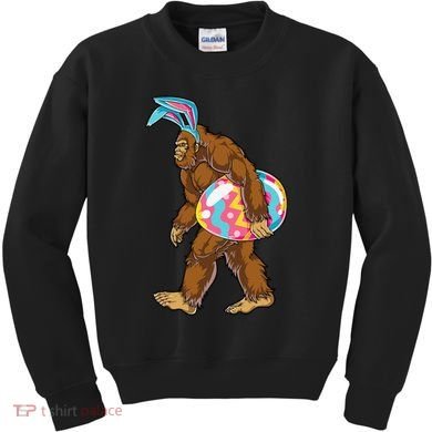 Bigfoot Easter Bunny Ears Egg Sasquatch Lover Gift Kids Sweatshirt