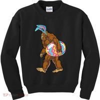 Bigfoot Easter Bunny Ears Egg Sasquatch Lover Gift Kids Sweatshirt thumb 0