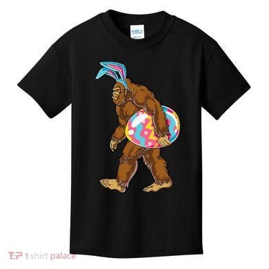 Bigfoot Easter Bunny Ears Egg Sasquatch Lover Gift Kids T-Shirt