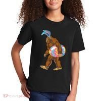 Bigfoot Easter Bunny Ears Egg Sasquatch Lover Gift Kids T-Shirt thumb 2