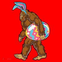 Bigfoot Easter Bunny Ears Egg Sasquatch Lover Gift Santa Hat thumb 1