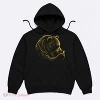 Bear Embracing Butterfly Nature Wildlife Hoodie thumb 0