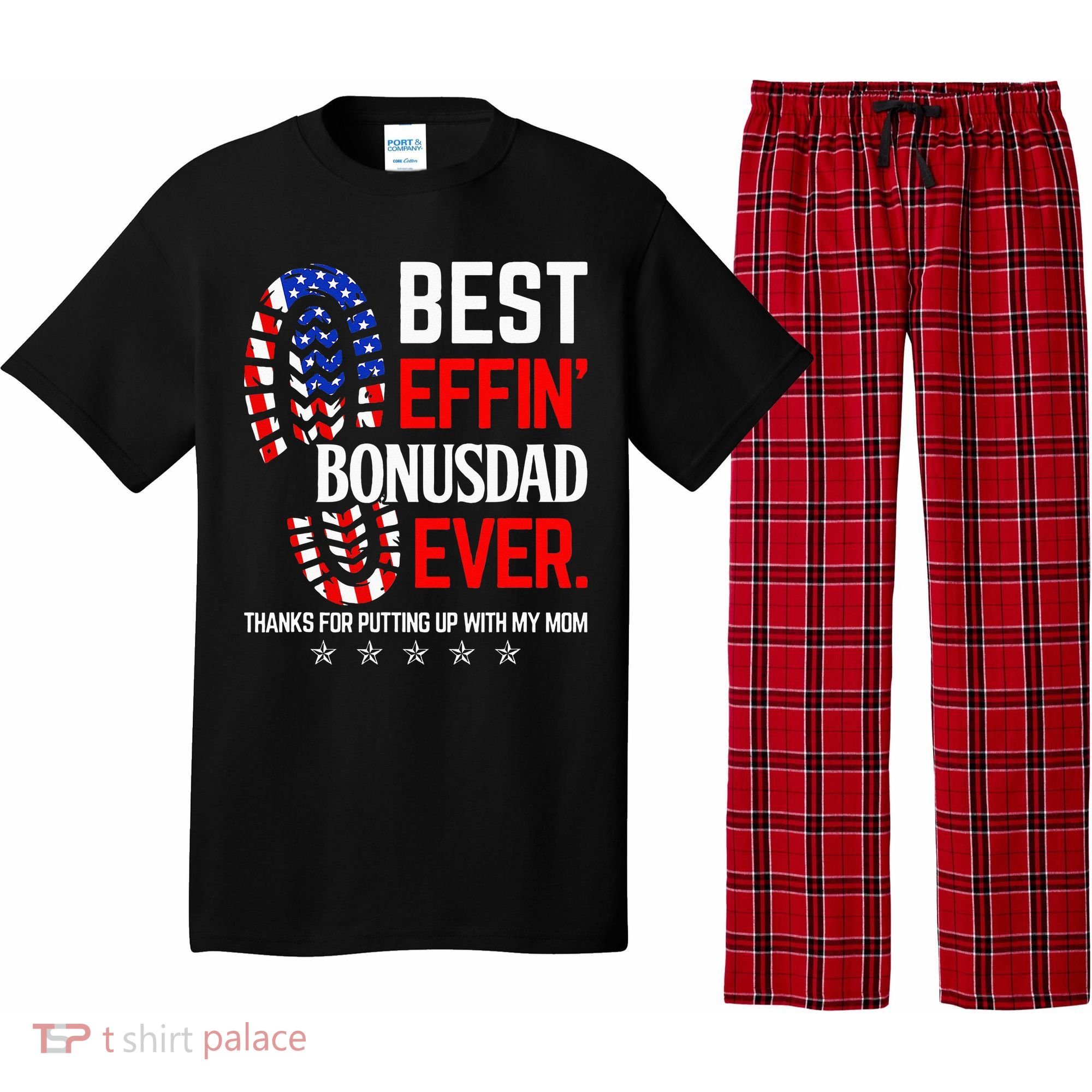 Best Effin Bonus Dad Ever Step Dad Fathers Day Gift Pajama Set