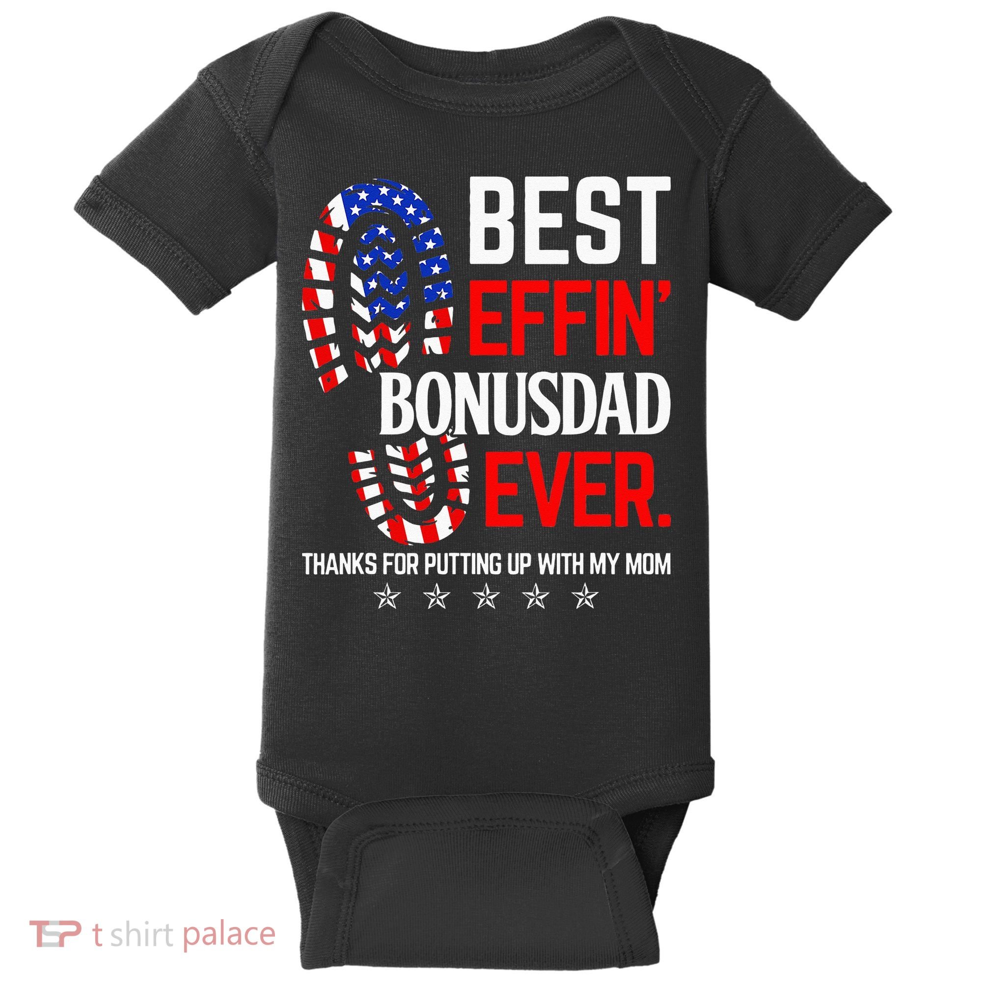 Best Effin Bonus Dad Ever Step Dad Fathers Day Gift Baby Bodysuit