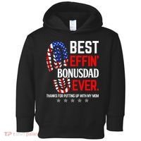 Best Effin Bonus Dad Ever Step Dad Fathers Day Gift Toddler Hoodie thumb 0
