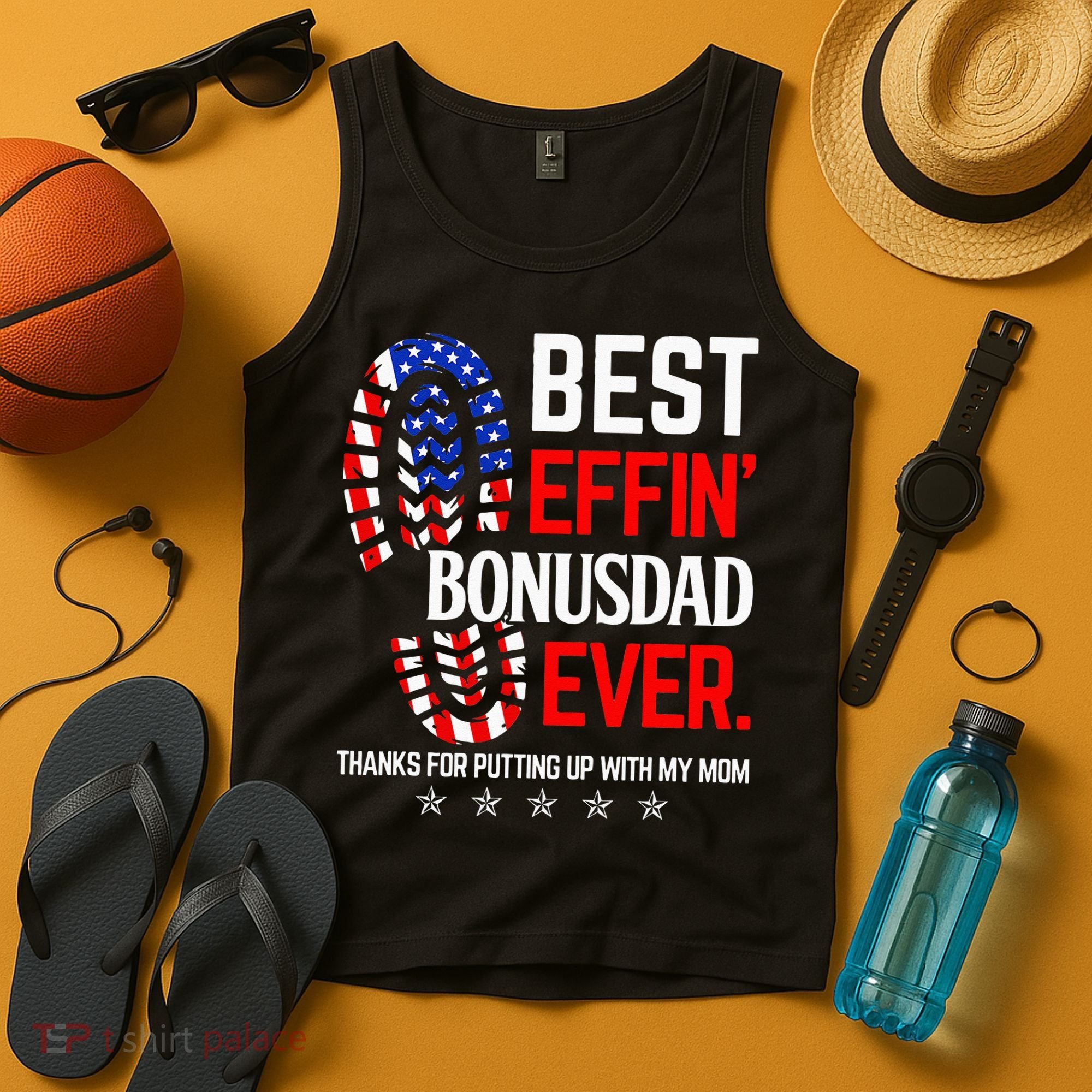 Best Effin Bonus Dad Ever Step Dad Fathers Day Gift Tank Top