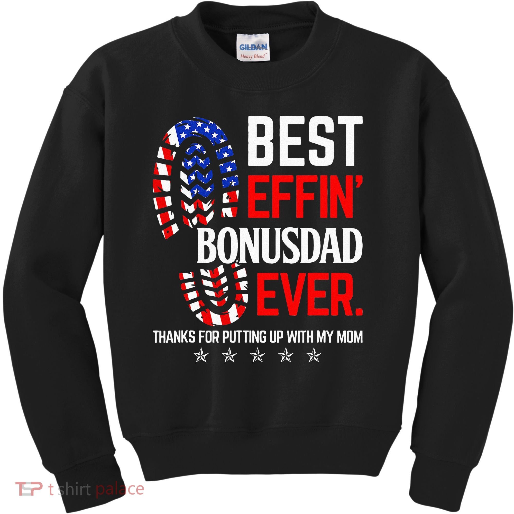 Best Effin Bonus Dad Ever Step Dad Fathers Day Gift Kids Sweatshirt