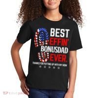 Best Effin Bonus Dad Ever Step Dad Fathers Day Gift Kids T-Shirt thumb 2