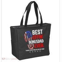 Best Effin Bonus Dad Ever Step Dad Fathers Day Gift Tote Bag thumb 2