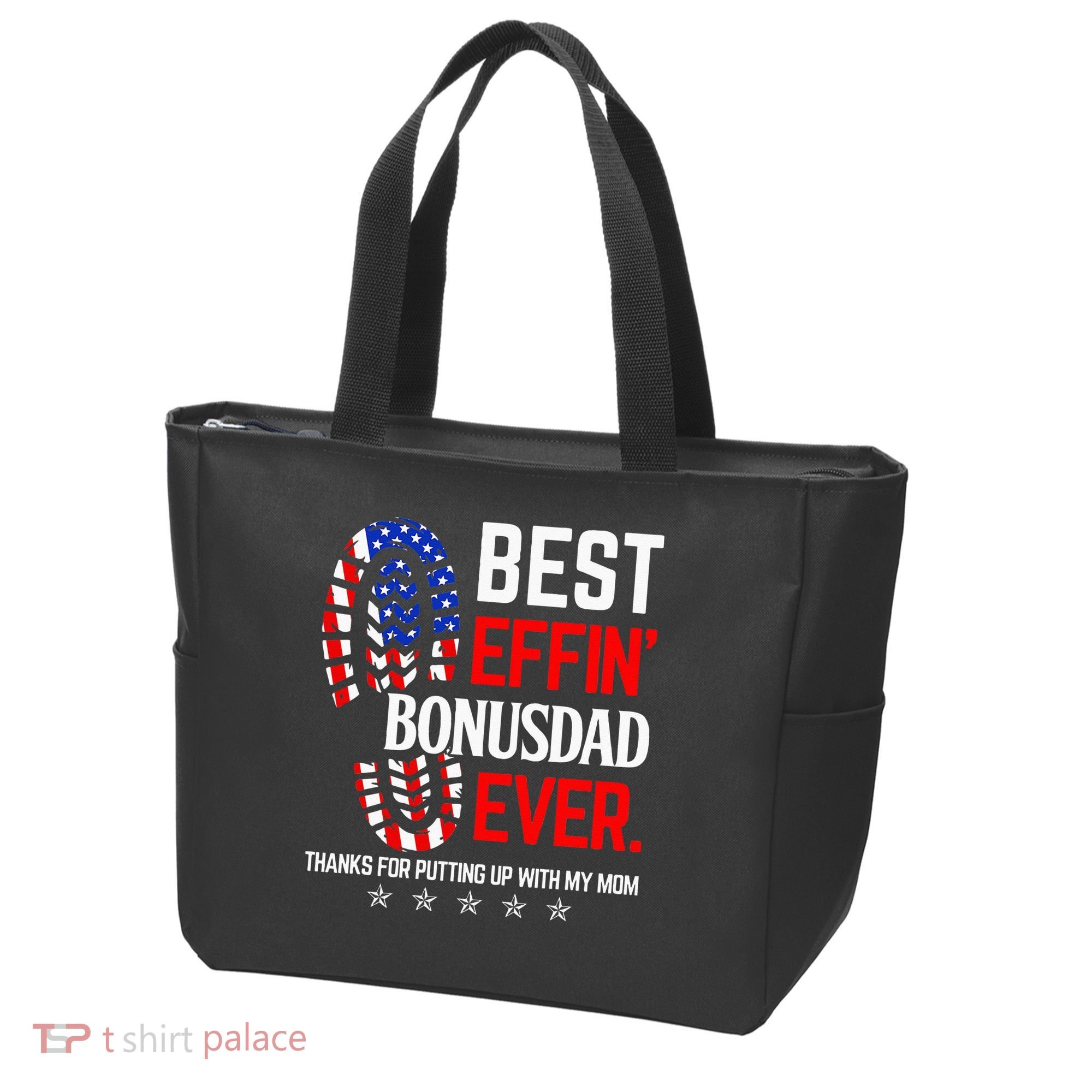Best Effin Bonus Dad Ever Step Dad Fathers Day Gift Tote Bag