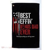 Best Effin' Bonus Dad Ever Golf Towel thumb 0