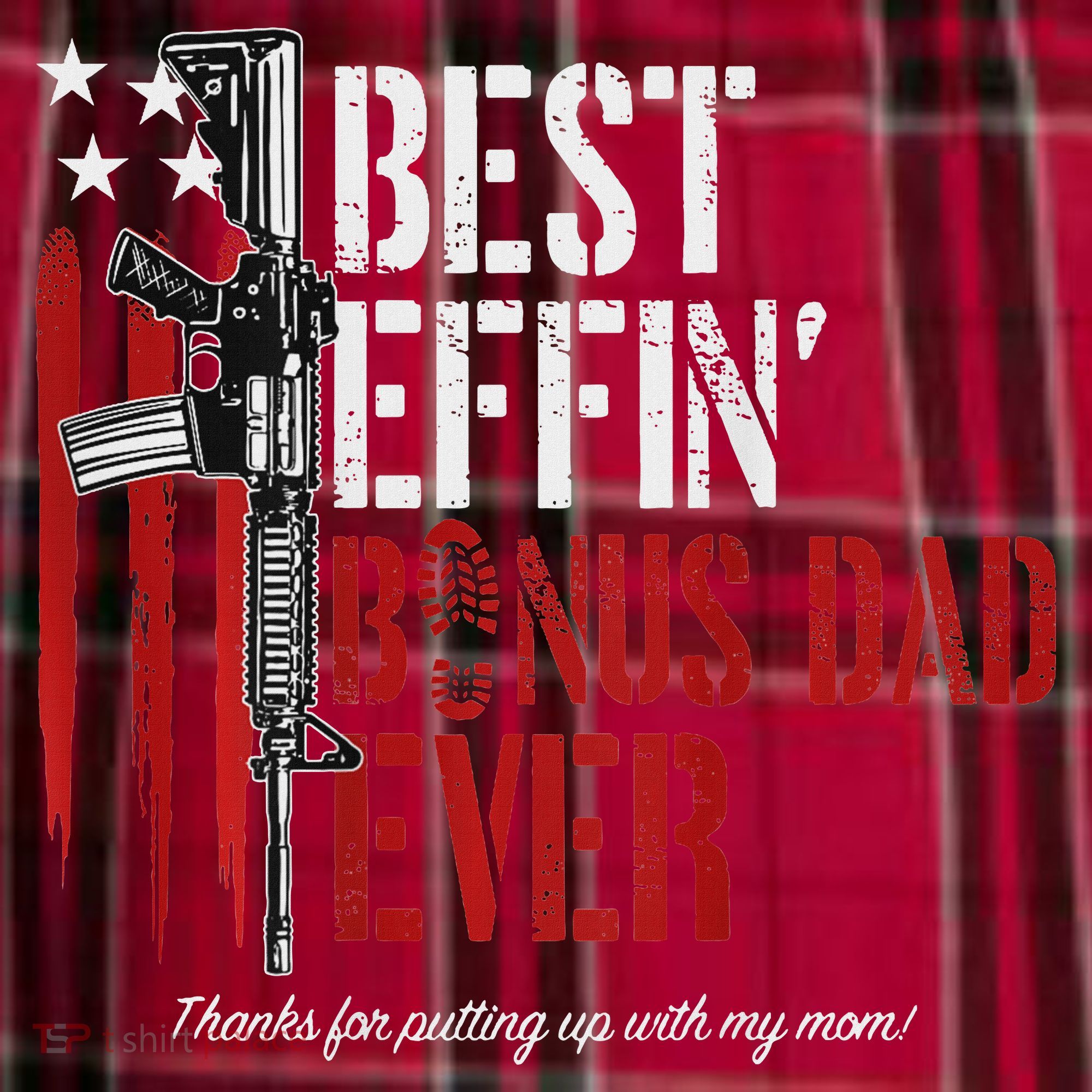 Best Effin' Bonus Dad Ever Men's Flannel Plaid Pajama Pants