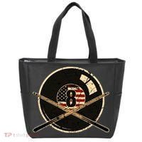 Billiards Eight Balls With American Flag Billiards Dad Gift For Father’s Day Tote Bag thumb 0