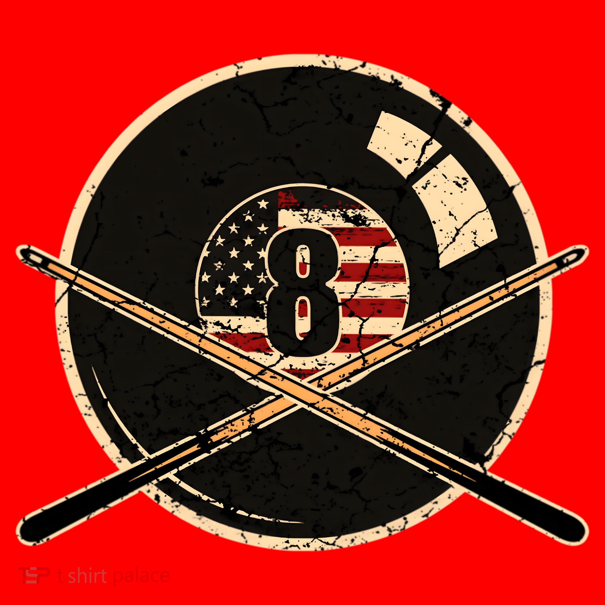 Billiards Eight Balls With American Flag Billiards Dad Gift For Father’s Day Santa Hat