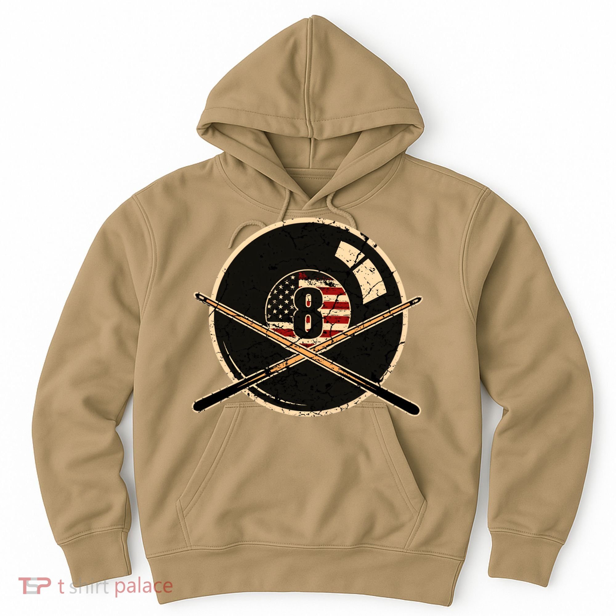 Billiards Eight Balls With American Flag Billiards Dad Gift For Father’s Day Hoodie