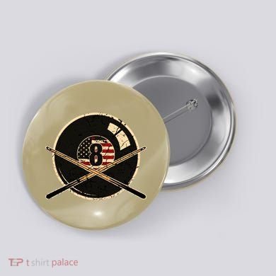 Billiards Eight Balls With American Flag Billiards Dad Gift For Father’s Day Button