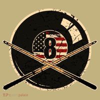 Billiards Eight Balls With American Flag Billiards Dad Gift For Father’s Day Polo thumb 2