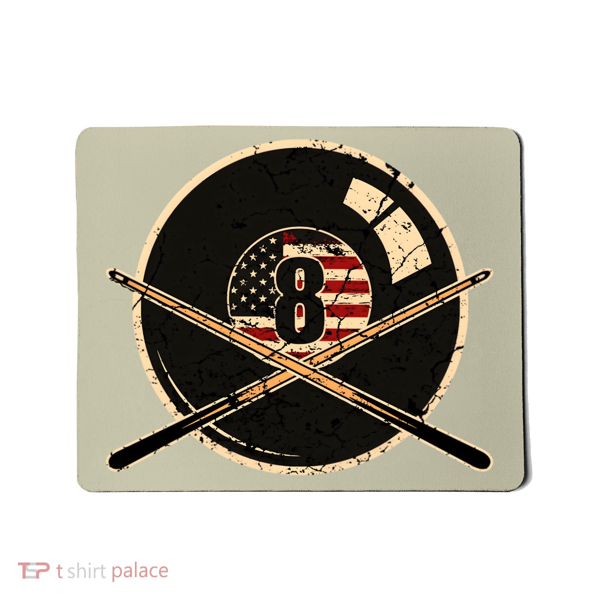 Billiards Eight Balls With American Flag Billiards Dad Gift For Father’s Day Mousepad