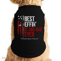 Best Effin’ Bonus Dad Ever Daddy Gun Rights American Flag Doggie Tank thumb 0