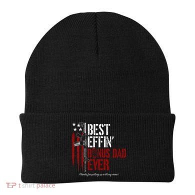 Best Effin’ Bonus Dad Ever Daddy Gun Rights American Flag Beanie