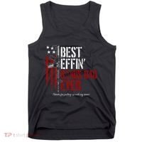 Best Effin’ Bonus Dad Ever Daddy Gun Rights American Flag Tank Top thumb 0