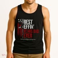 Best Effin’ Bonus Dad Ever Daddy Gun Rights American Flag Tank Top thumb 3
