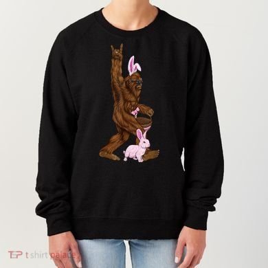 Bigfoot Easter Bunny Cute Women's Sweatshirt
