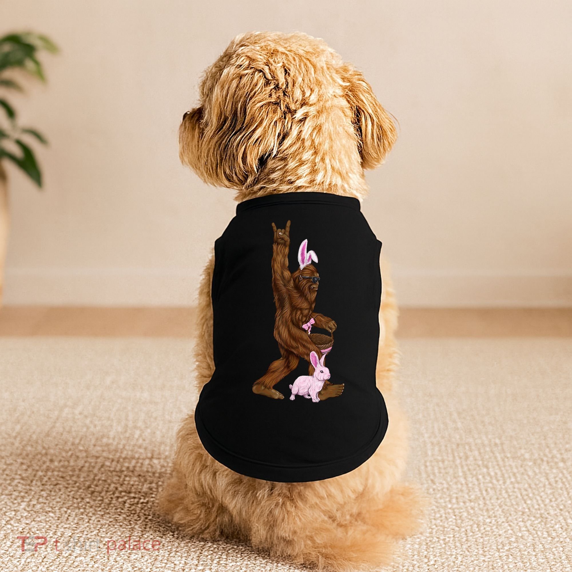 Bigfoot Easter Bunny Cute Doggie Tank