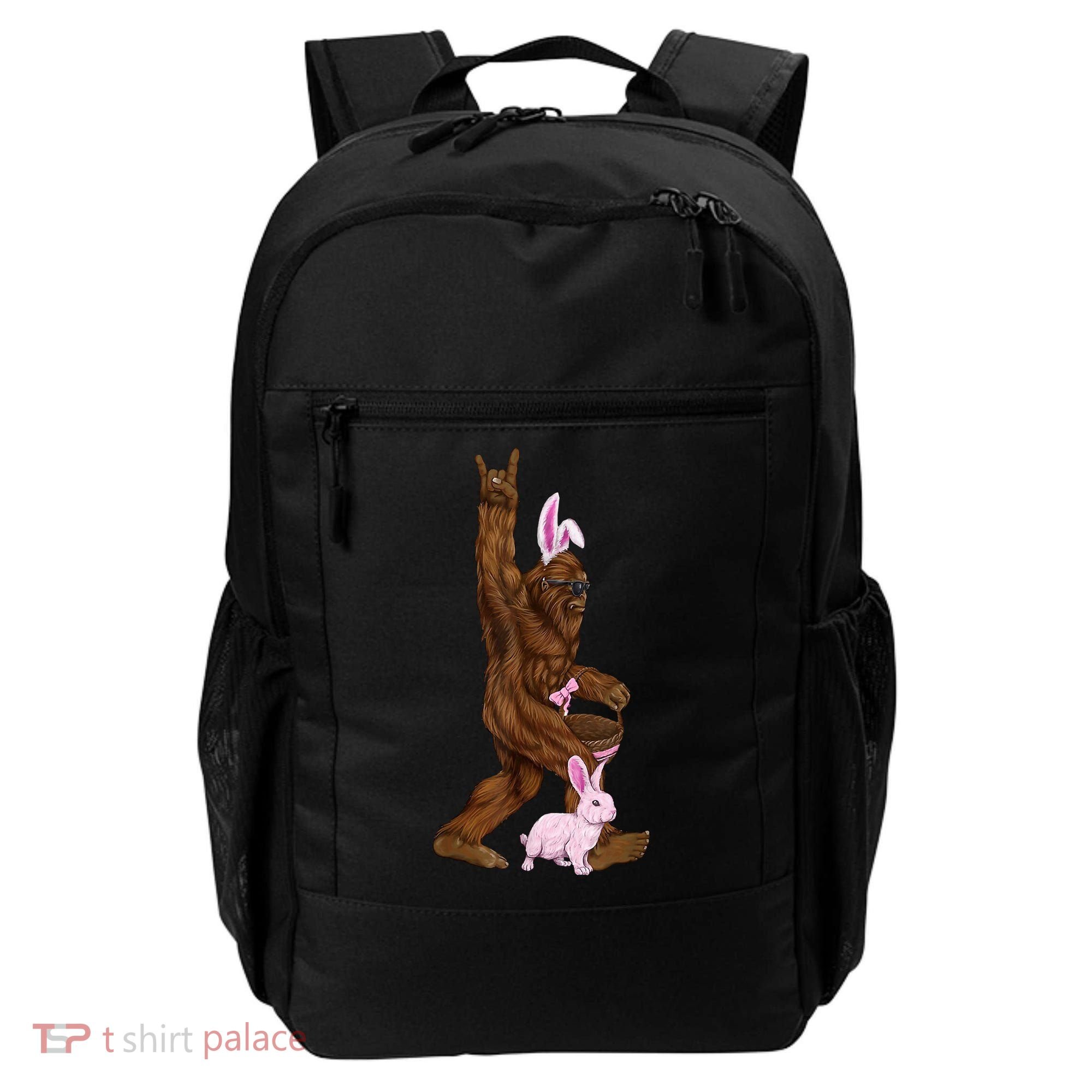 Bigfoot Easter Bunny Cute Backpack