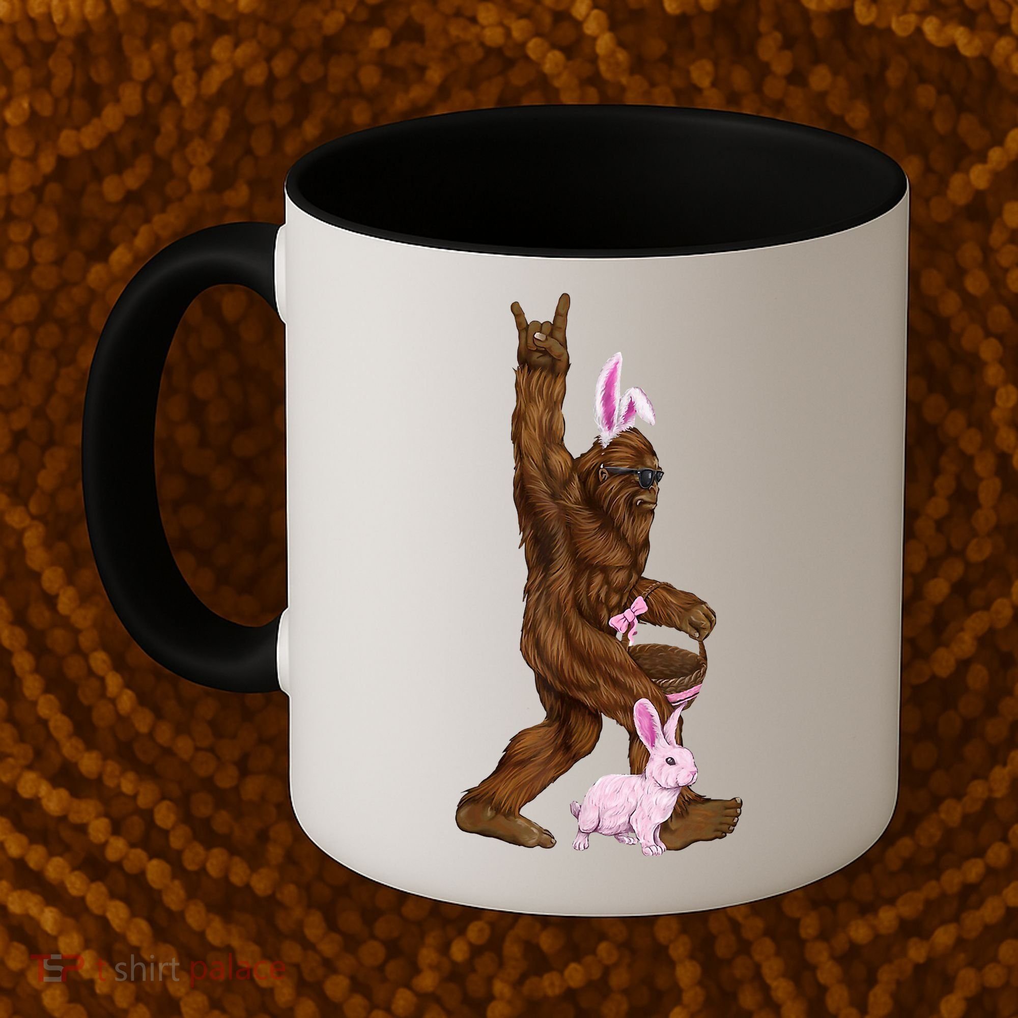 Bigfoot Easter Bunny Cute Coffee Mug