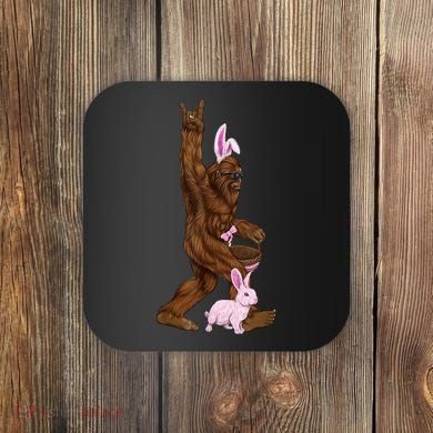 Bigfoot Easter Bunny Cute Coaster