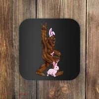 Bigfoot Easter Bunny Cute Coaster thumb 0