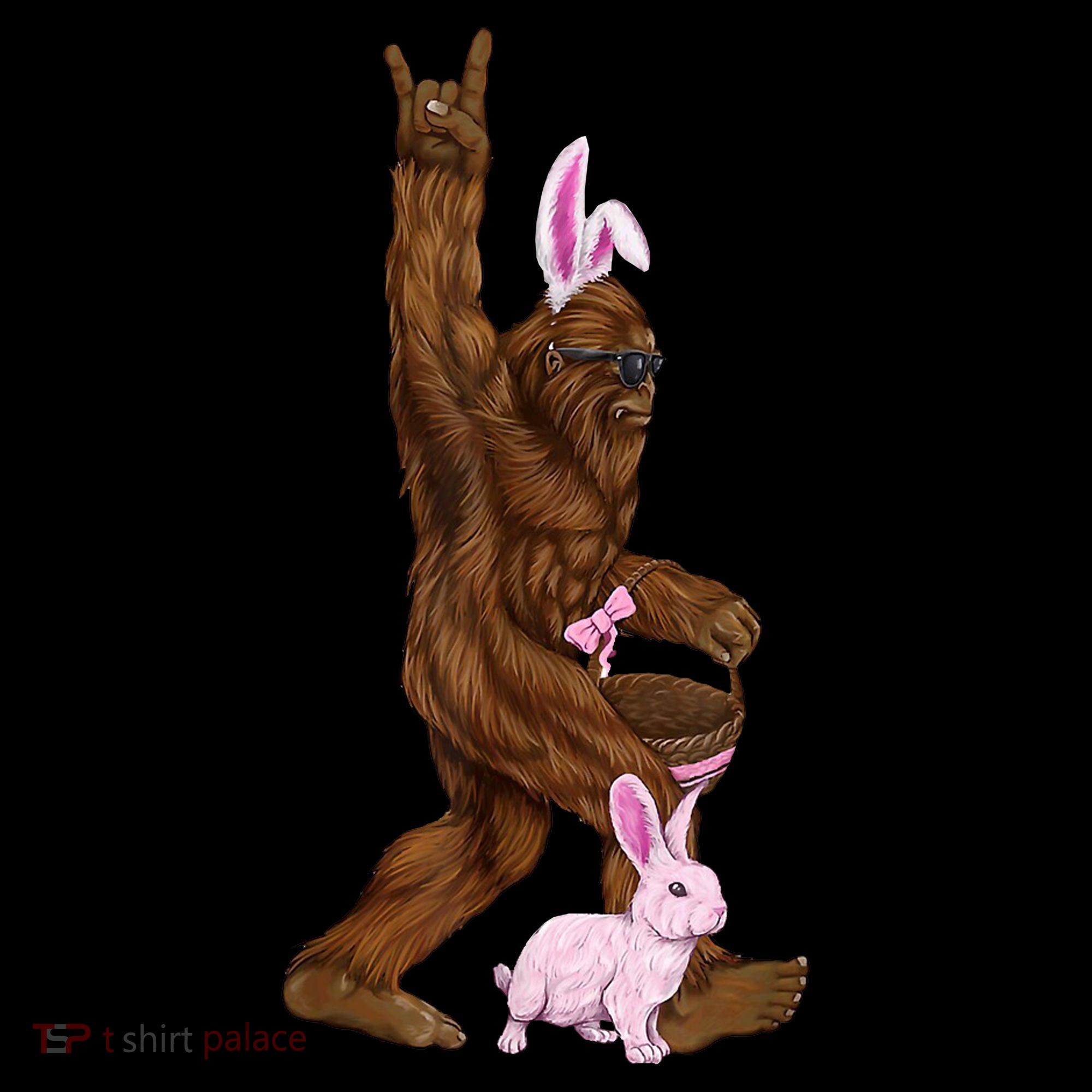 Bigfoot Easter Bunny Cute Mousepad