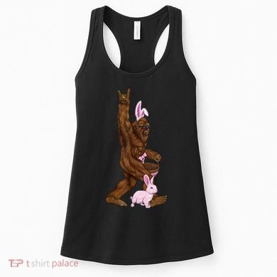 Bigfoot Easter Bunny Cute Women's Tank Top