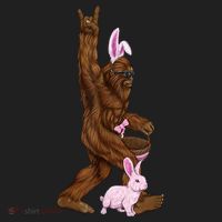 Bigfoot Easter Bunny Cute Golf Towel thumb 3