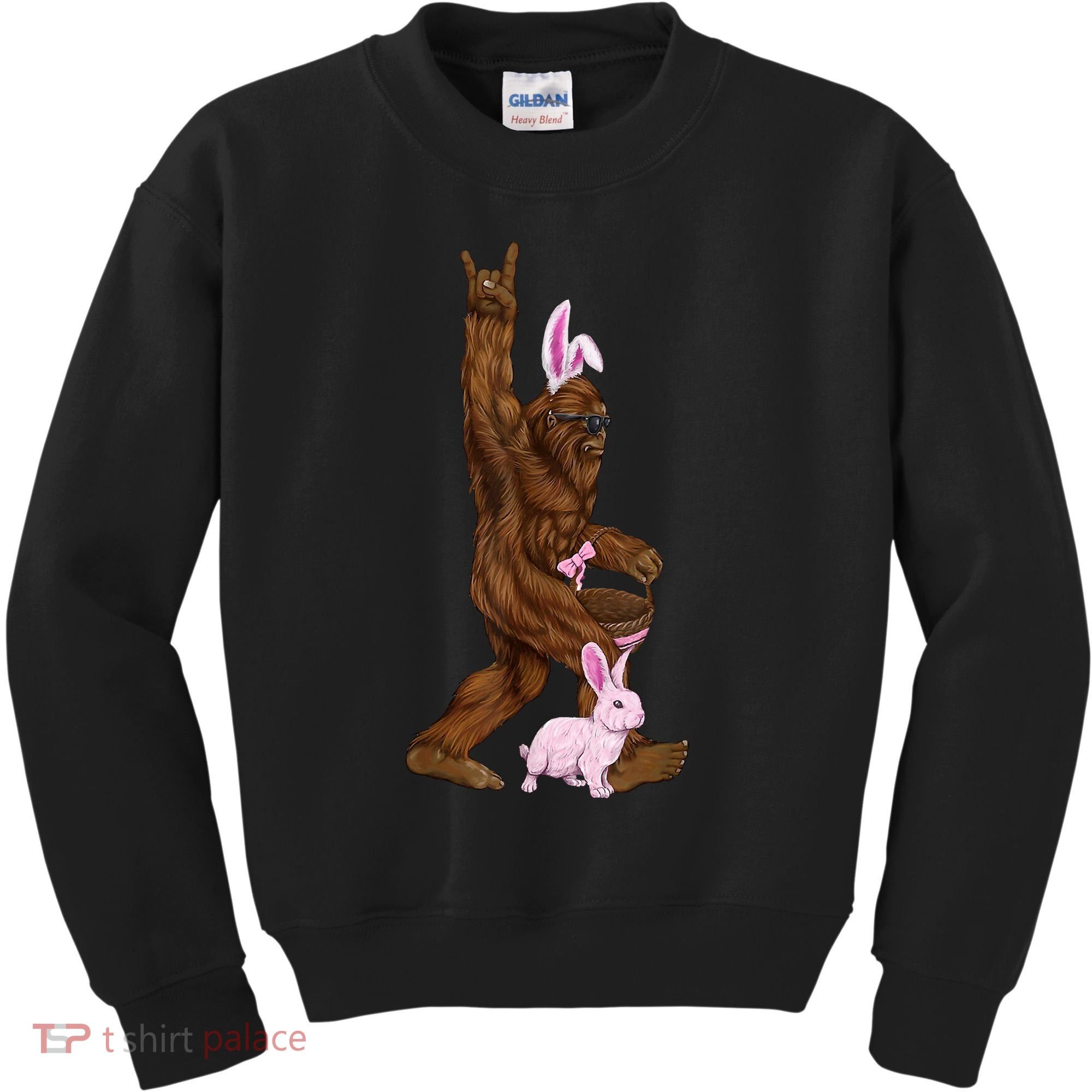 Bigfoot Easter Bunny Cute Kids Sweatshirt