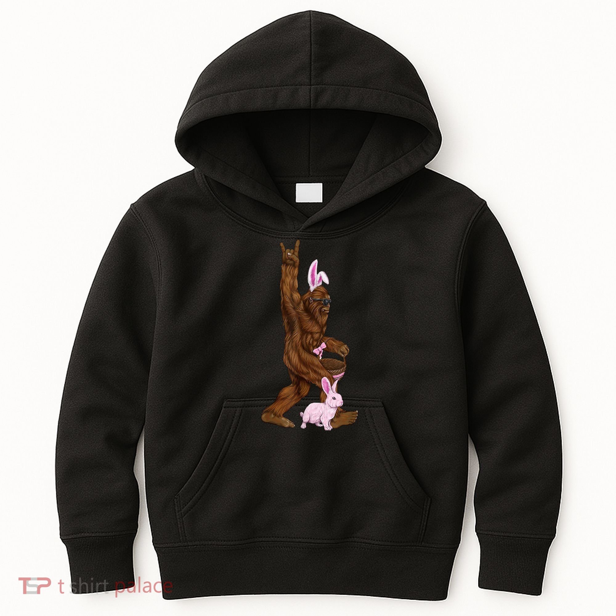Bigfoot Easter Bunny Cute Kids Hoodie